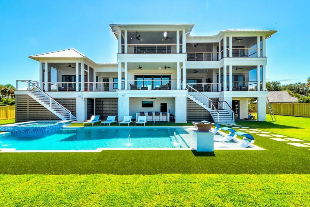 New Waterfront Home With Deep Water Dock Айл-оф-Палмс Экстерьер фото